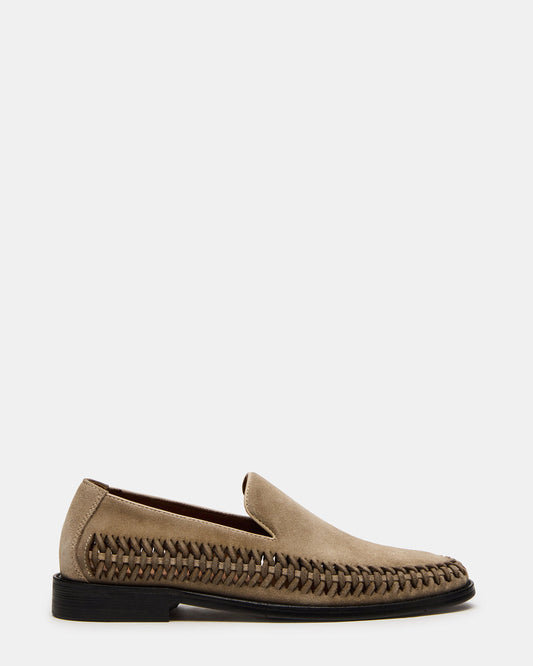 NAPOLI Sand Suede Slip-On Woven Men's Loafer | Steve Madden Signature