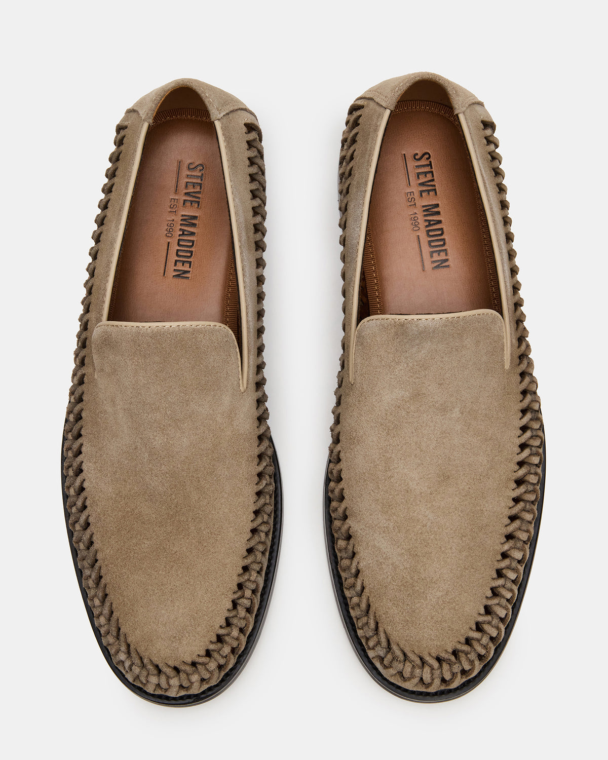 NAPOLI Sand Suede Slip-On Woven Men's Loafer | Steve Madden Signature