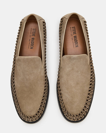 NAPOLI Sand Suede Slip-On Woven Men's Loafer | Steve Madden Signature