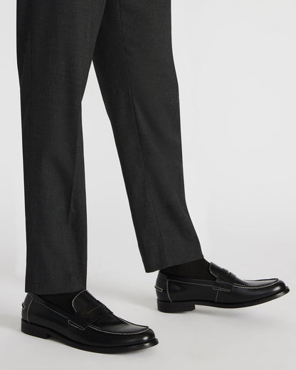 NATAN Black Leather Slip-On Dress Loafer | Men's Loafers | Steve Madden Special Offer