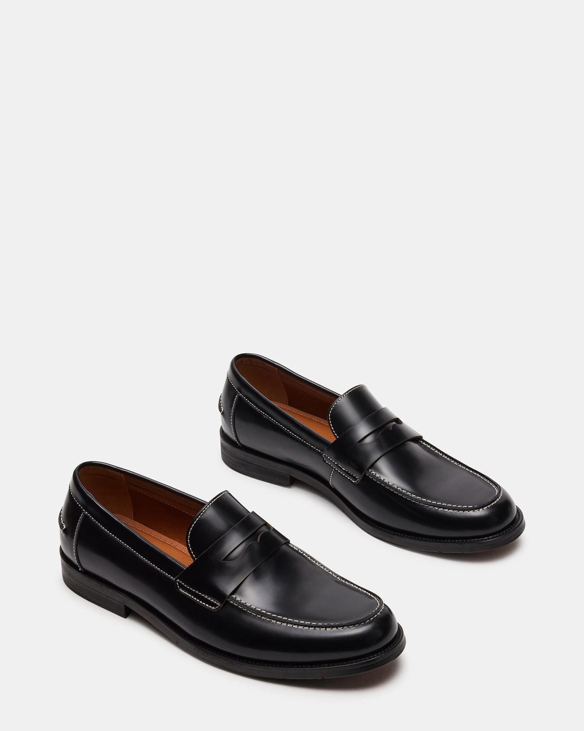 NATAN Black Leather Slip-On Dress Loafer | Men's Loafers | Steve Madden Special Offer