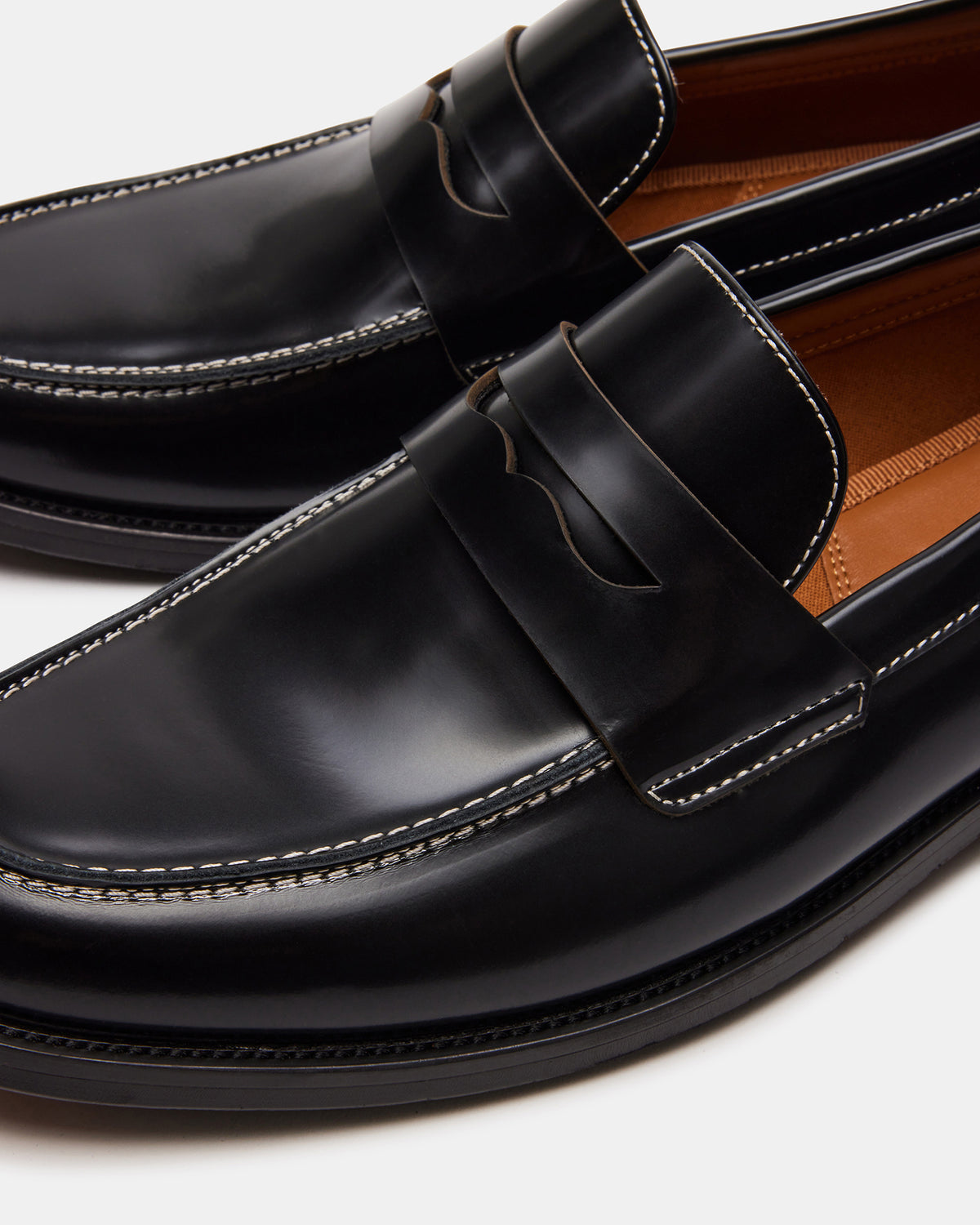NATAN Black Leather Slip-On Dress Loafer | Men's Loafers | Steve Madden Special Offer