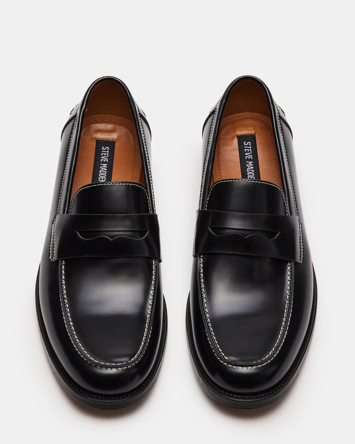 NATAN Black Leather Slip-On Dress Loafer | Men's Loafers | Steve Madden Special Offer