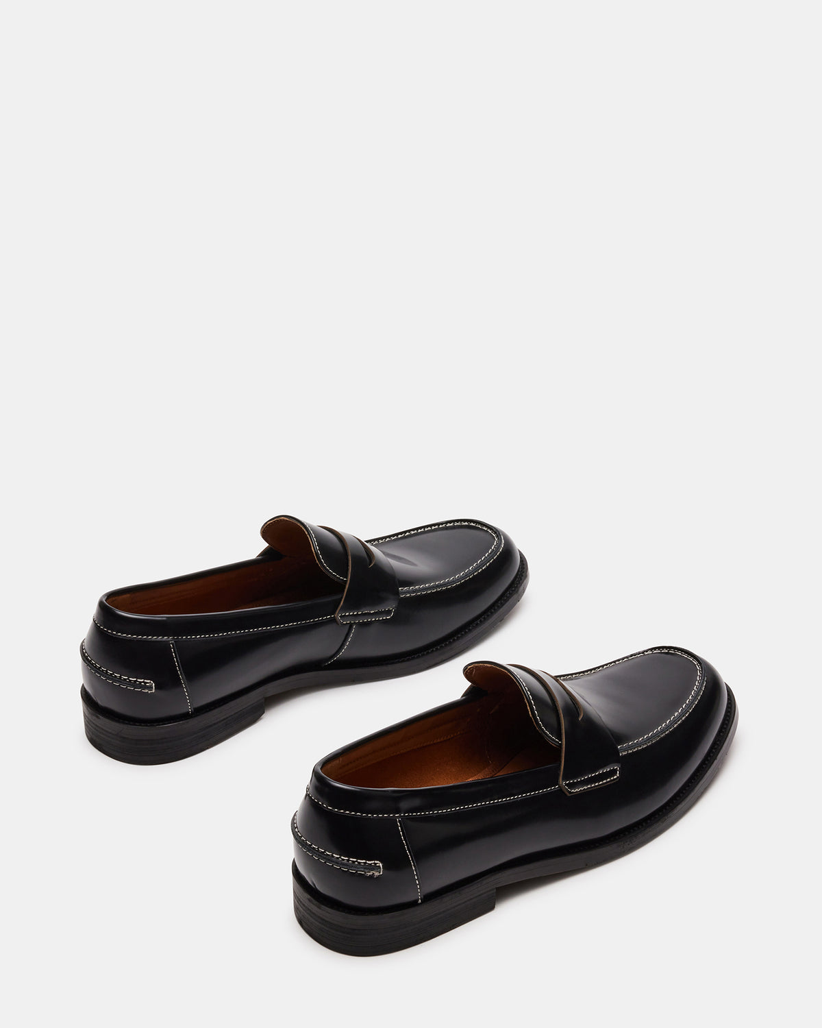 NATAN Black Leather Slip-On Dress Loafer | Men's Loafers | Steve Madden Special Offer