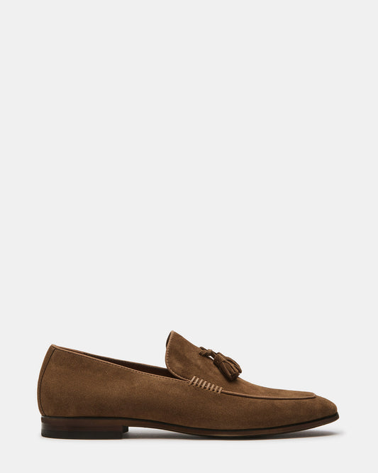 ONDRE Tan Suede Tassel Slip-On Men's Loafer | Steve Madden Smart Buy