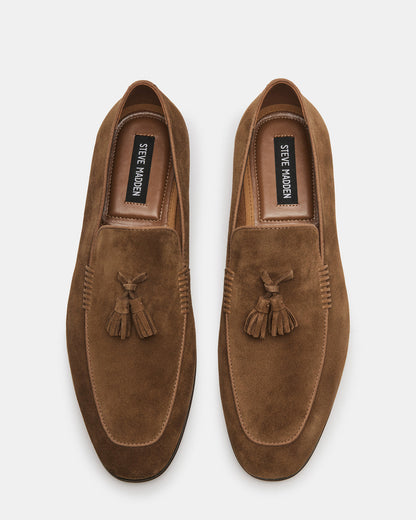 ONDRE Tan Suede Tassel Slip-On Men's Loafer | Steve Madden Smart Buy