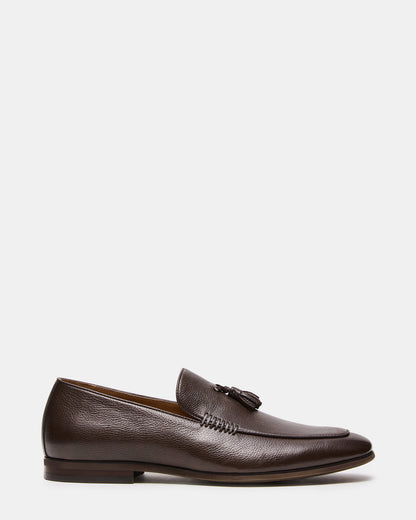 ONDRE Brown Leather Tassel Slip-On Men's Loafer | Steve Madden Customer Favorite