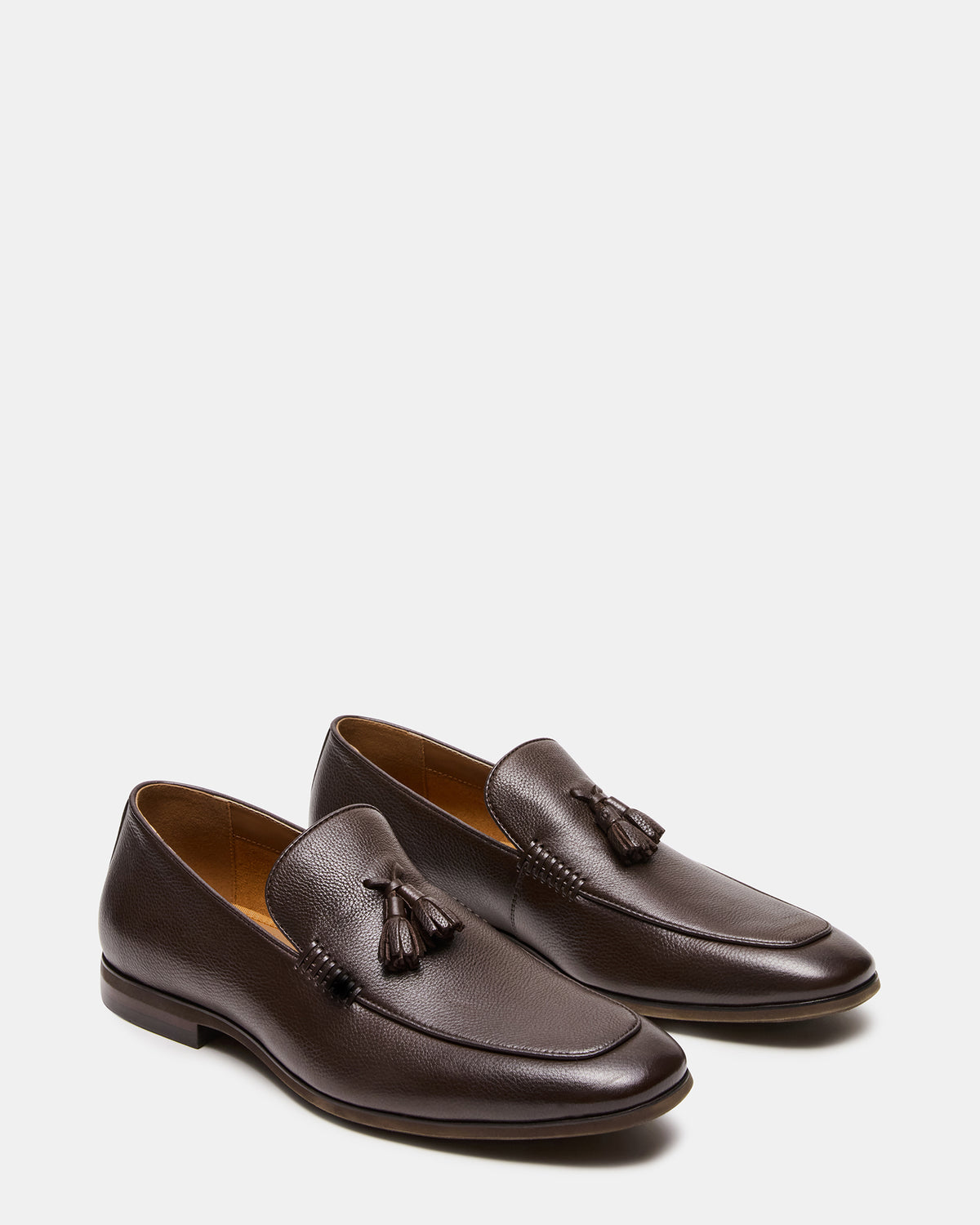ONDRE Brown Leather Tassel Slip-On Men's Loafer | Steve Madden Customer Favorite
