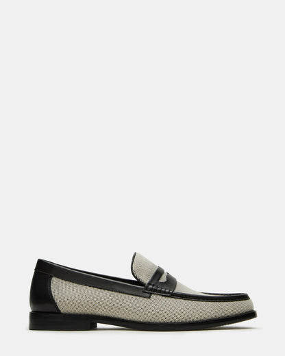 CULLEN Black/Beige Slip-On Men's Dress Loafer | Steve Madden Top Pick