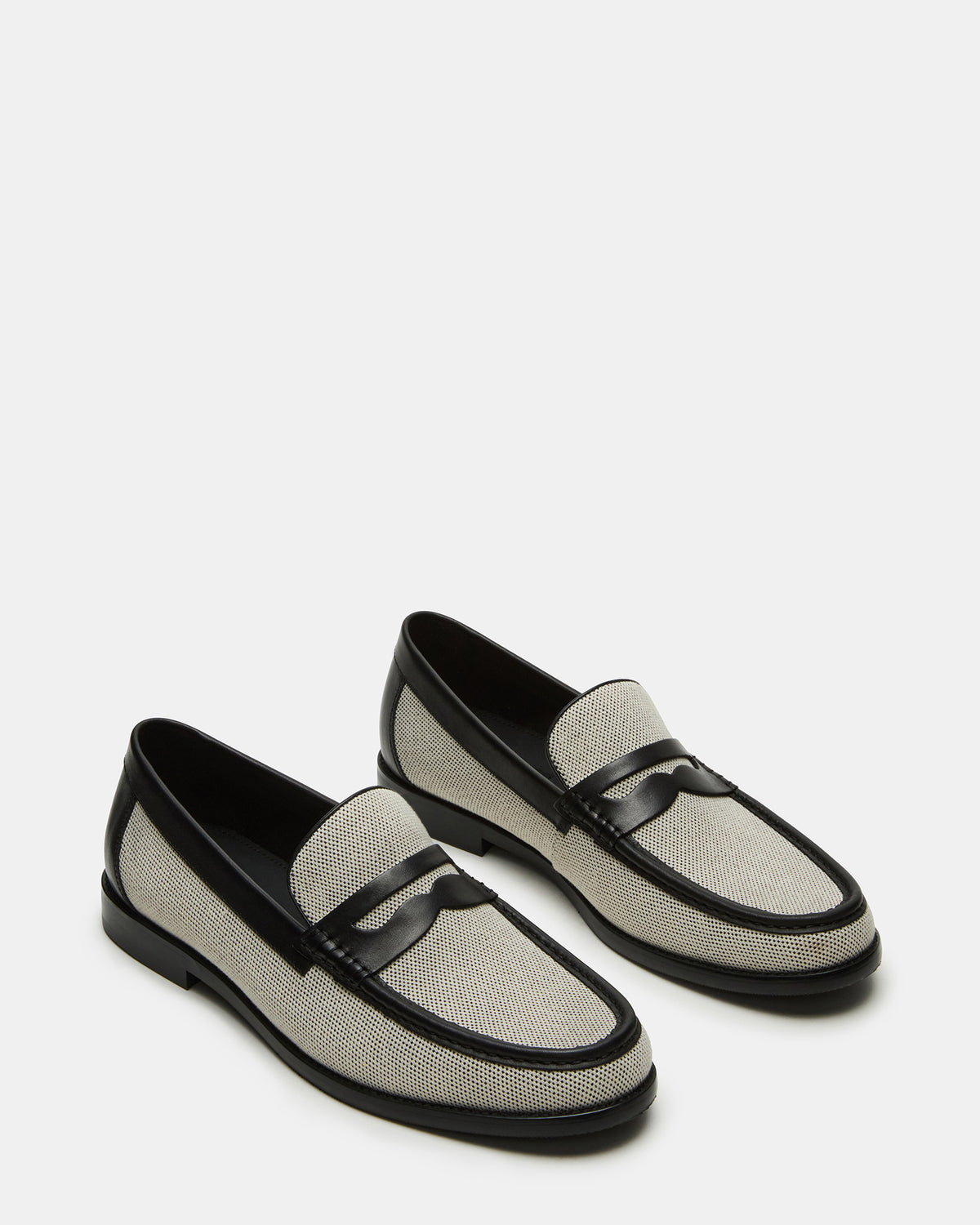 CULLEN Black/Beige Slip-On Men's Dress Loafer | Steve Madden Top Pick