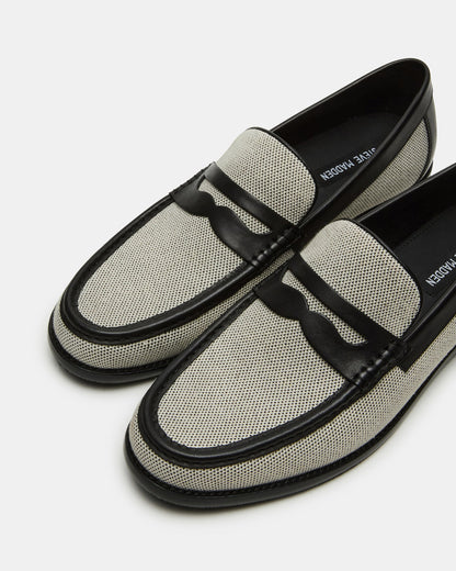 CULLEN Black/Beige Slip-On Men's Dress Loafer | Steve Madden Top Pick