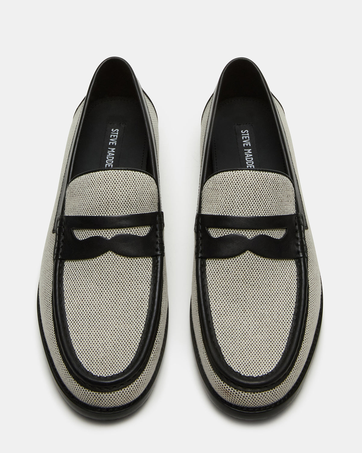 CULLEN Black/Beige Slip-On Men's Dress Loafer | Steve Madden Top Pick
