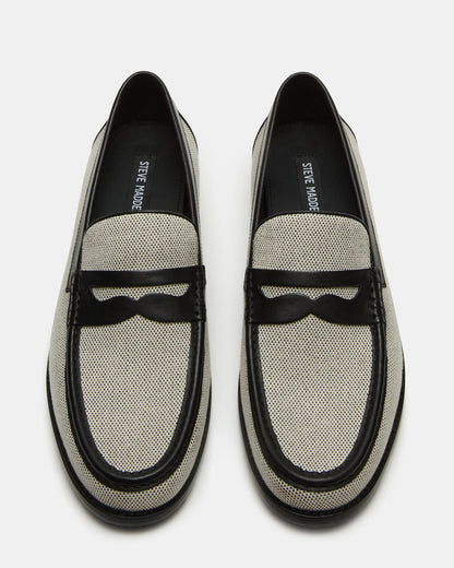 CULLEN Black/Beige Slip-On Men's Dress Loafer | Steve Madden Top Pick