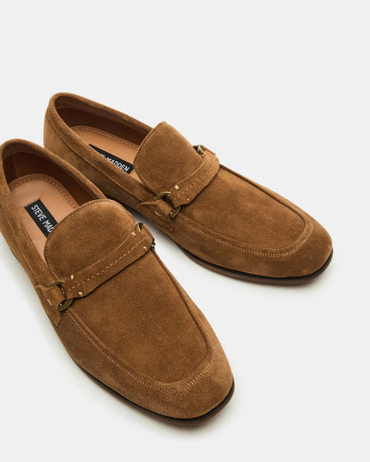 HEROLF Tobacco Suede Square-Toe Slip-On Men's Loafer | Steve Madden Everyday