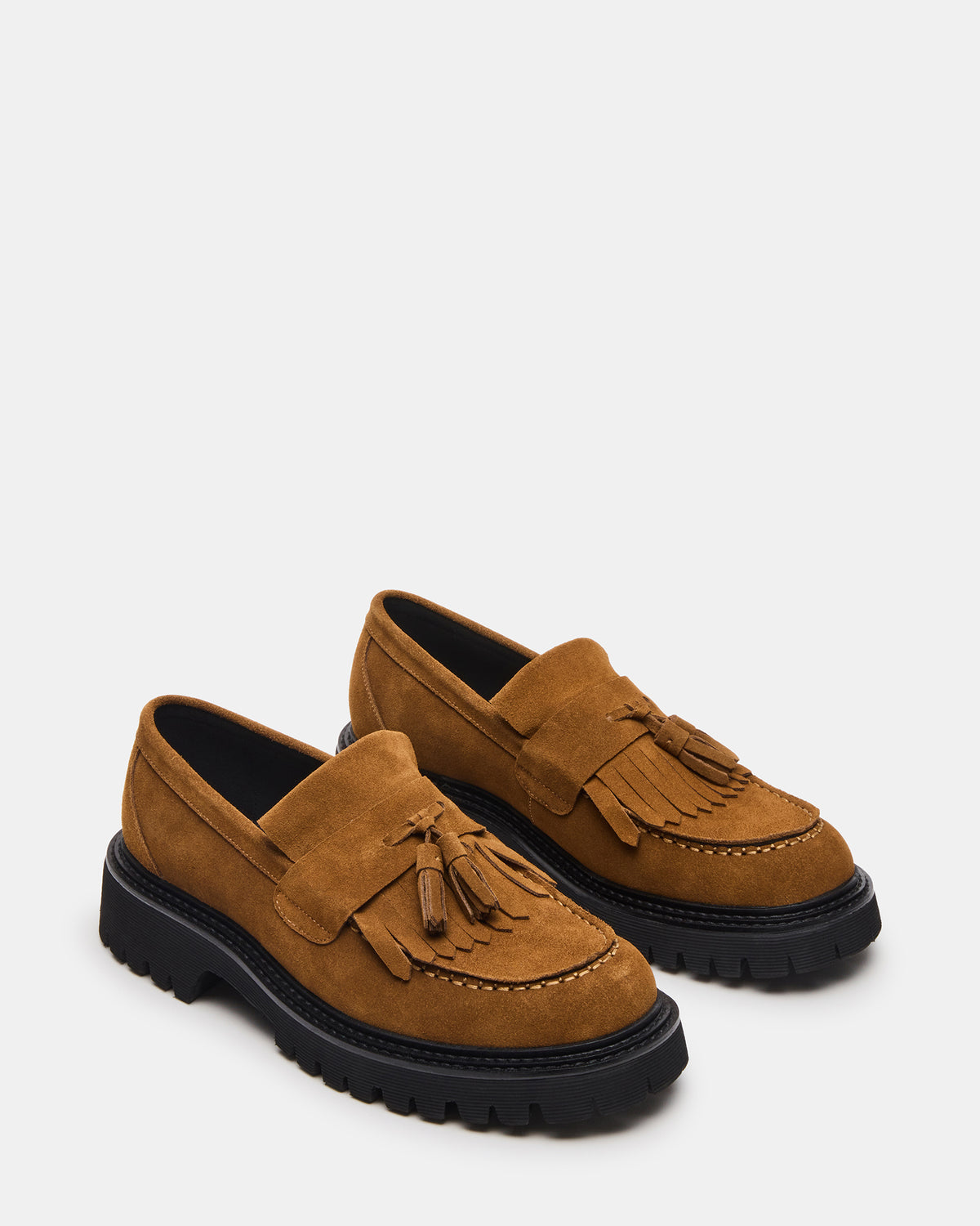 ZEV Tan Suede Lug Sole Dress Men's Loafer | Steve Madden Quality