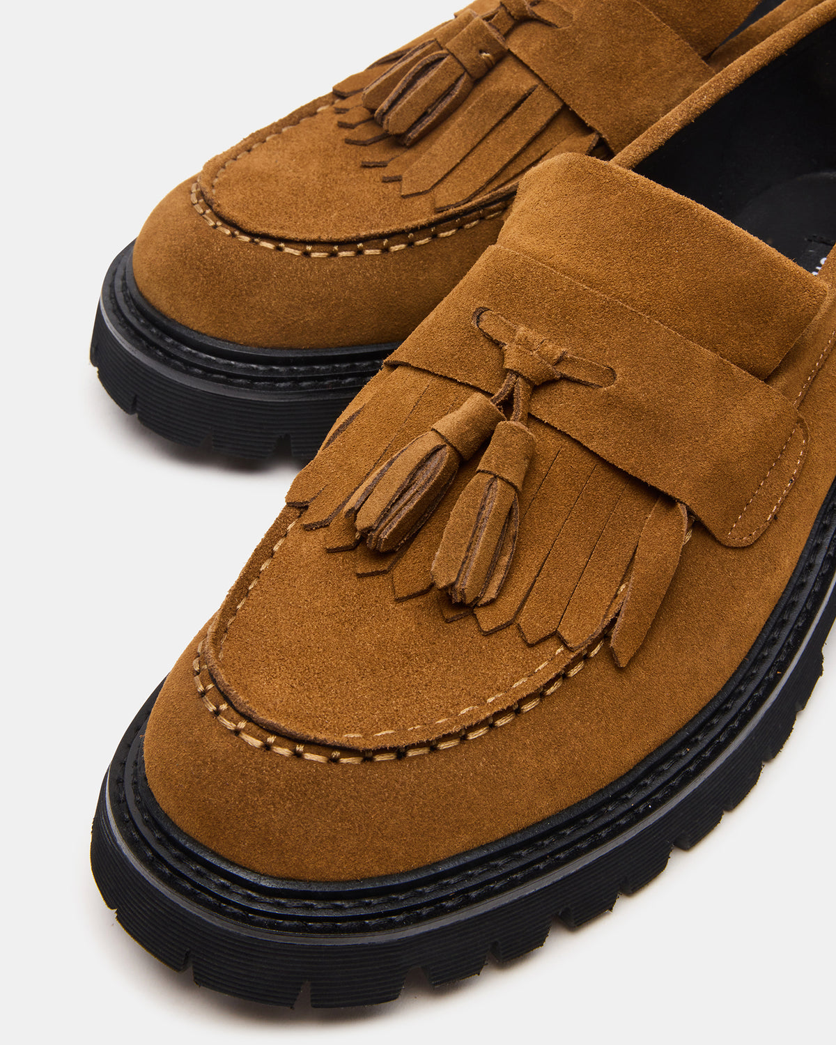 ZEV Tan Suede Lug Sole Dress Men's Loafer | Steve Madden Quality