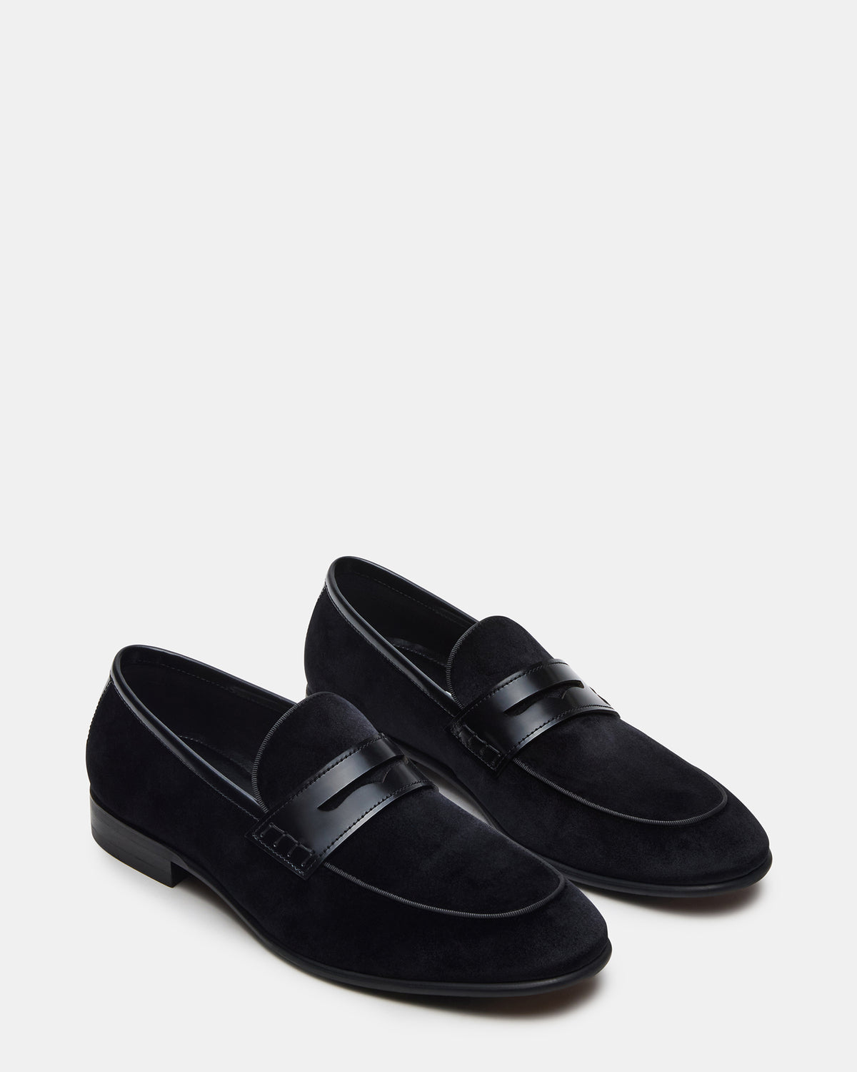 YARDLY Black Velvet Slip-On Men's Dress Loafer | Steve Madden Featured
