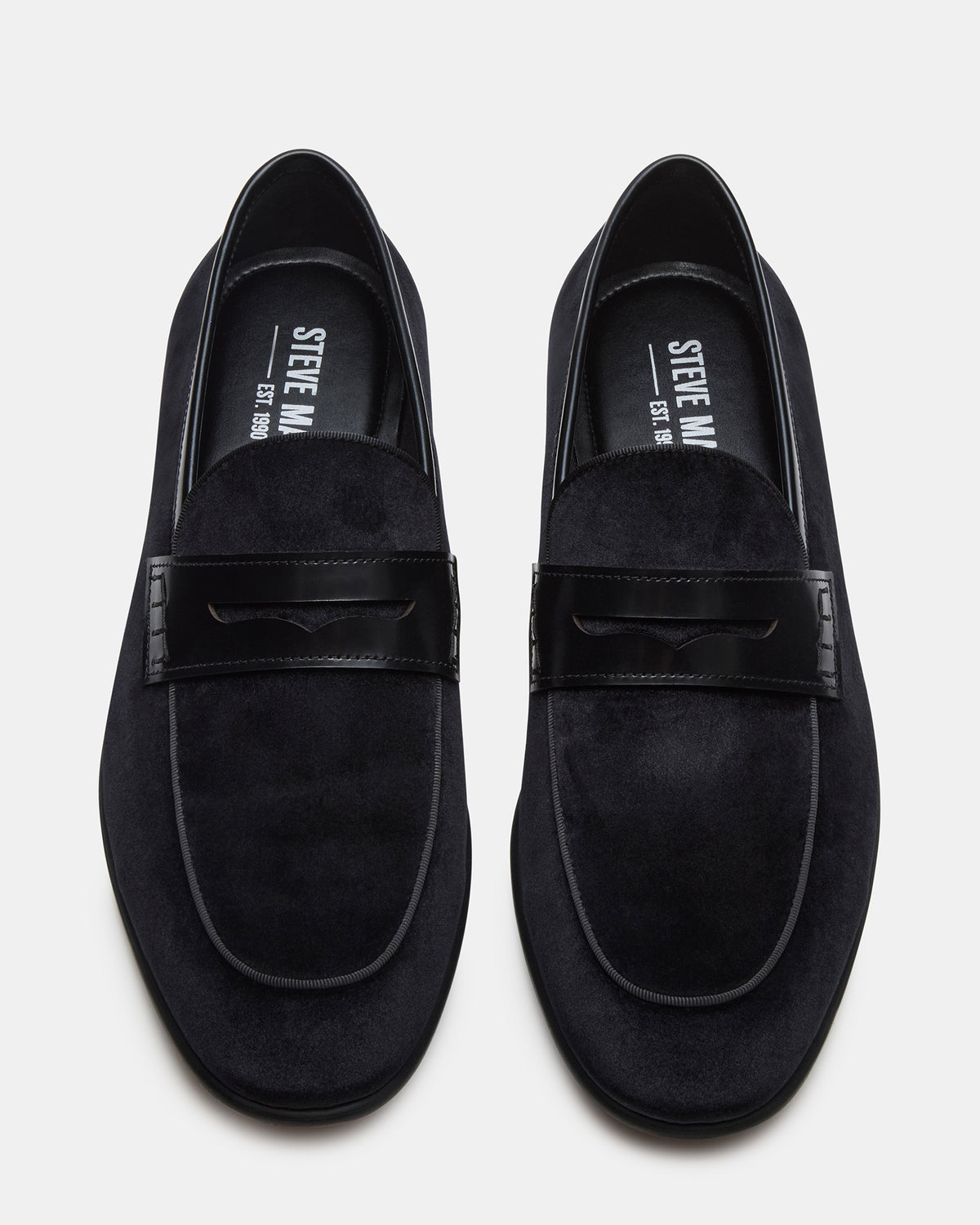 YARDLY Black Velvet Slip-On Men's Dress Loafer | Steve Madden Featured