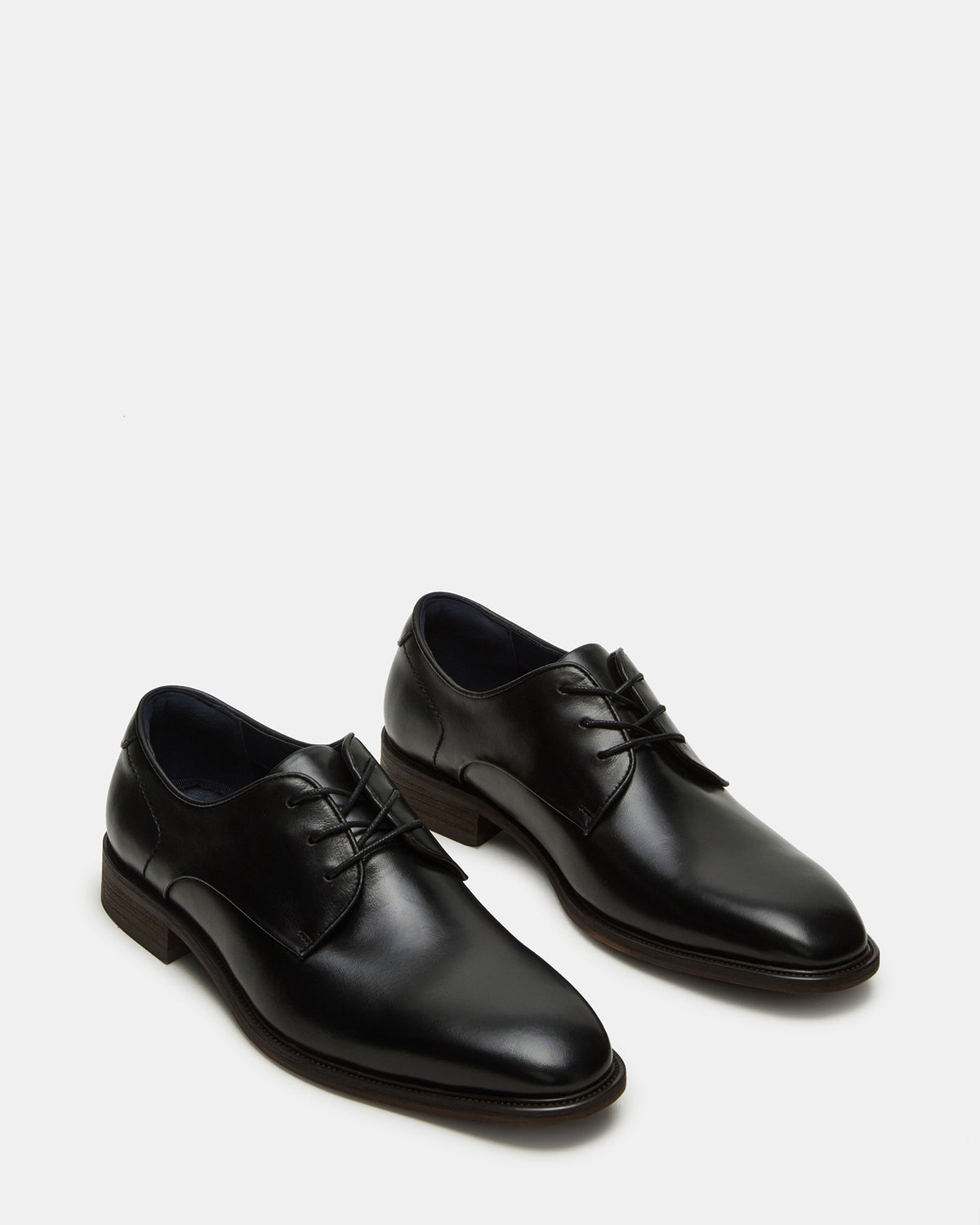 LELAND Black Leather Lace-Up Men's Dress Shoe | Steve Madden Classic