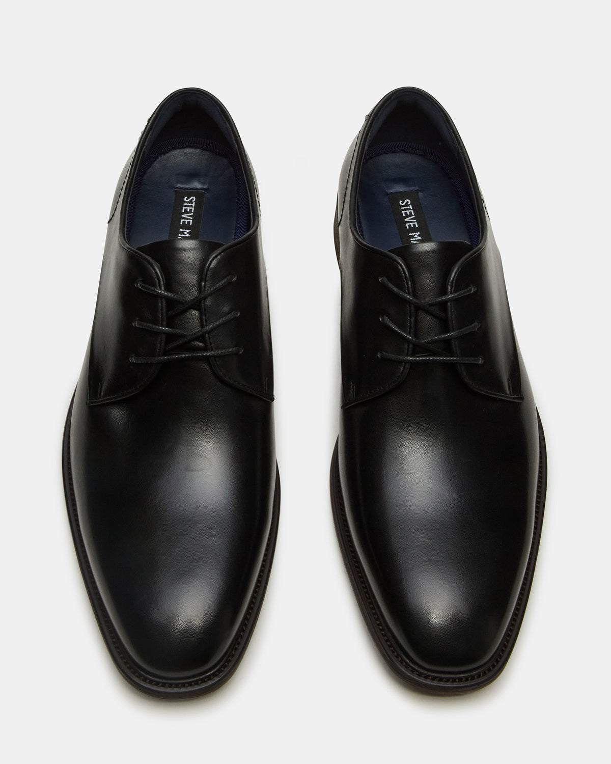 LELAND Black Leather Lace-Up Men's Dress Shoe | Steve Madden Classic