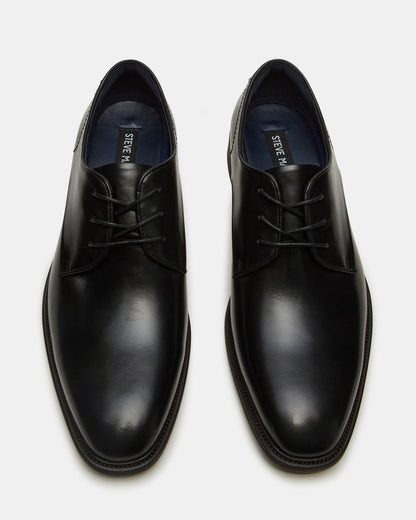 LELAND Black Leather Lace-Up Men's Dress Shoe | Steve Madden Classic