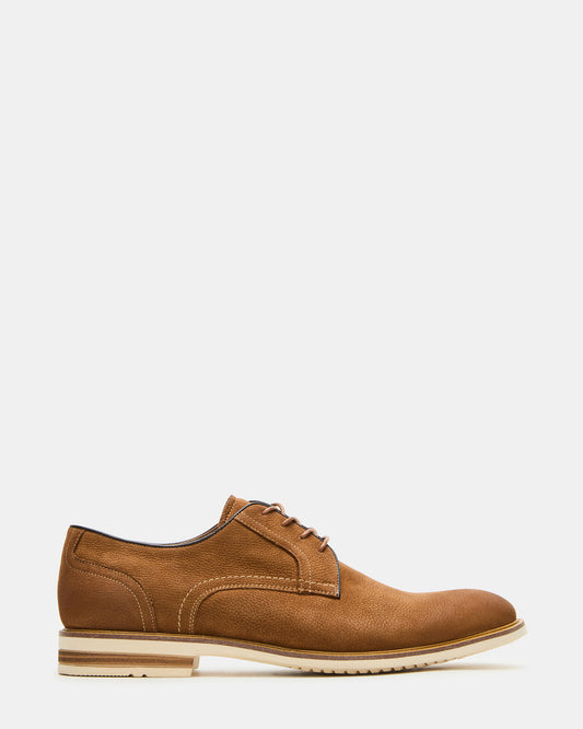 ALVAREZ Tan Nubuck Lace-Up Men's Dress Shoe | Steve Madden Customer Favorite