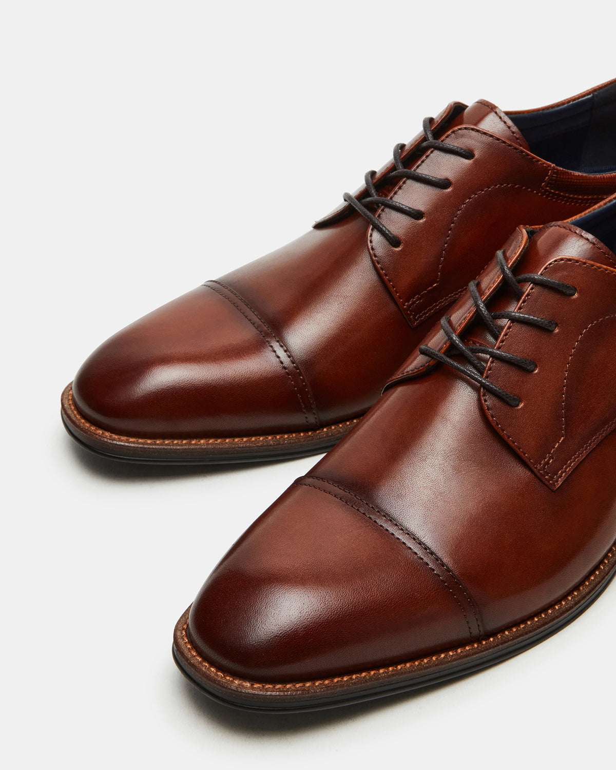 HASEN Tan Leather Men's Lace-Up Dress Shoe | Steve Madden Exclusive