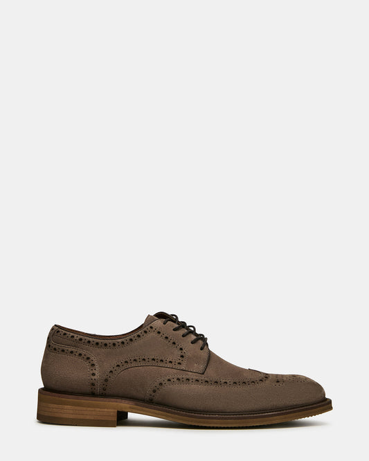 ESTEBAN Grey Lace-Up Perforated Oxford Men's Dress Shoe | Steve Madden Exclusive