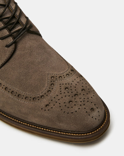 ESTEBAN Grey Lace-Up Perforated Oxford Men's Dress Shoe | Steve Madden Exclusive