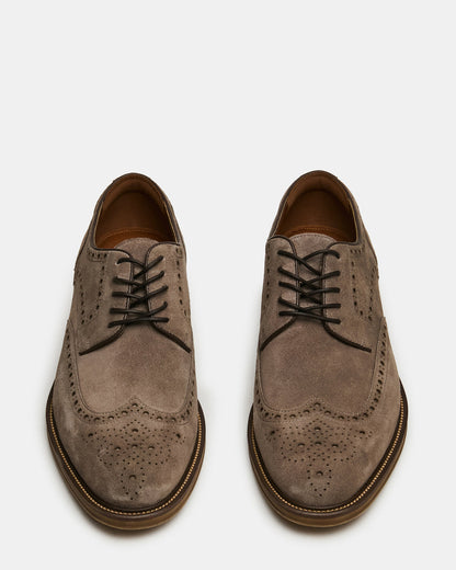 ESTEBAN Grey Lace-Up Perforated Oxford Men's Dress Shoe | Steve Madden Exclusive