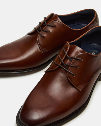 LELAND Tan Leather Lace-Up Men's Dress Shoe | Steve Madden Best Seller