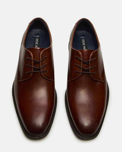LELAND Tan Leather Lace-Up Men's Dress Shoe | Steve Madden Best Seller