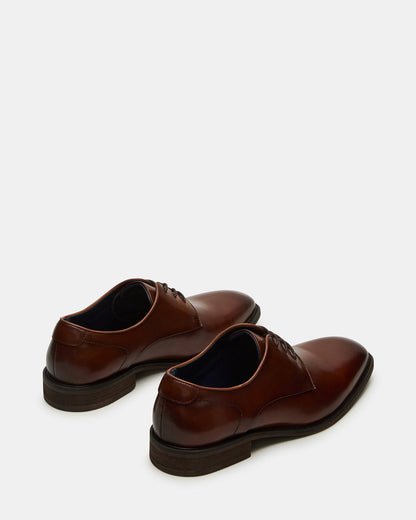 LELAND Tan Leather Lace-Up Men's Dress Shoe | Steve Madden Best Seller