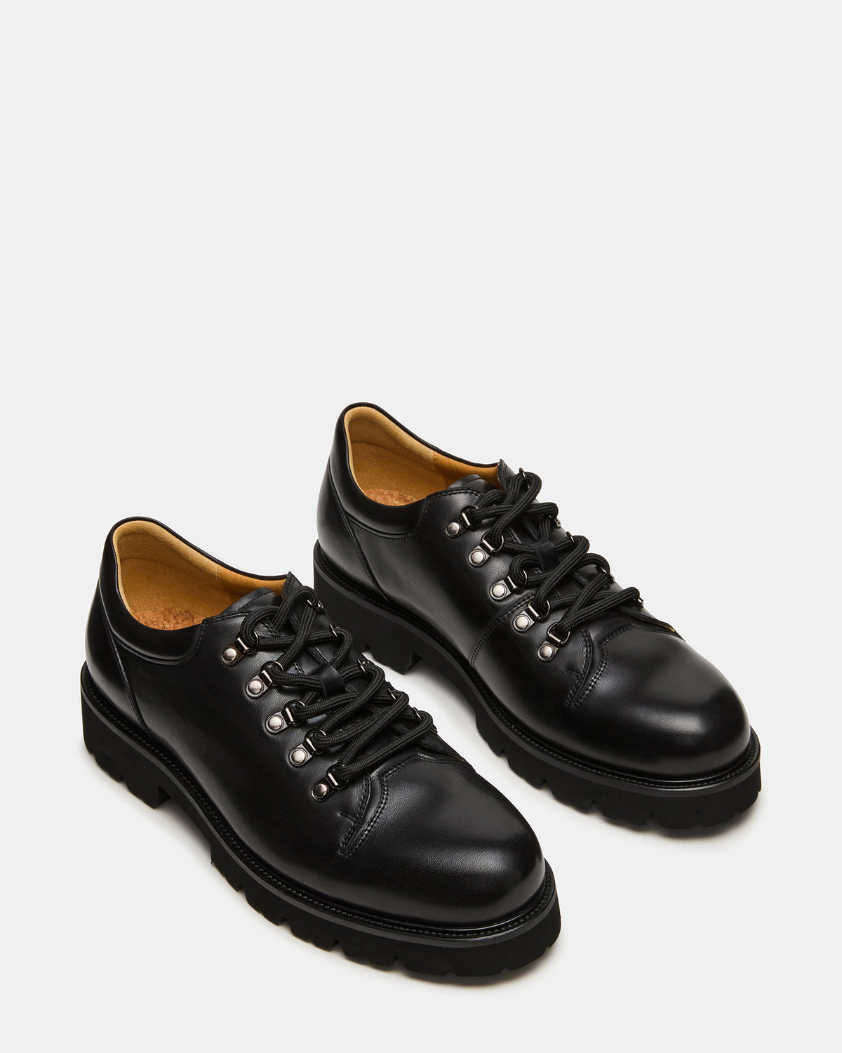 TURBO Black Leather Lace-Up Dress Shoe | Steve Madden Discount