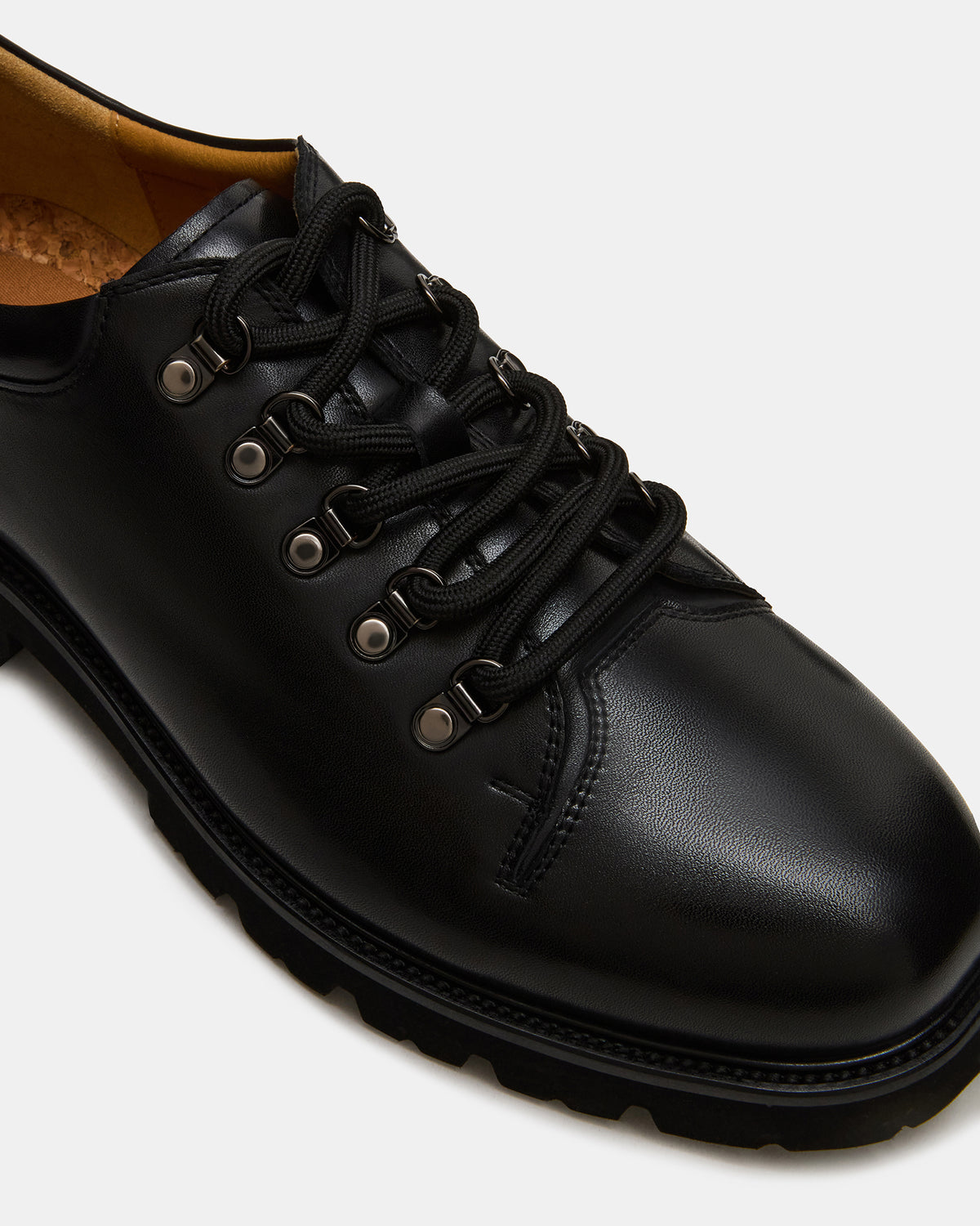 TURBO Black Leather Lace-Up Dress Shoe | Steve Madden Discount