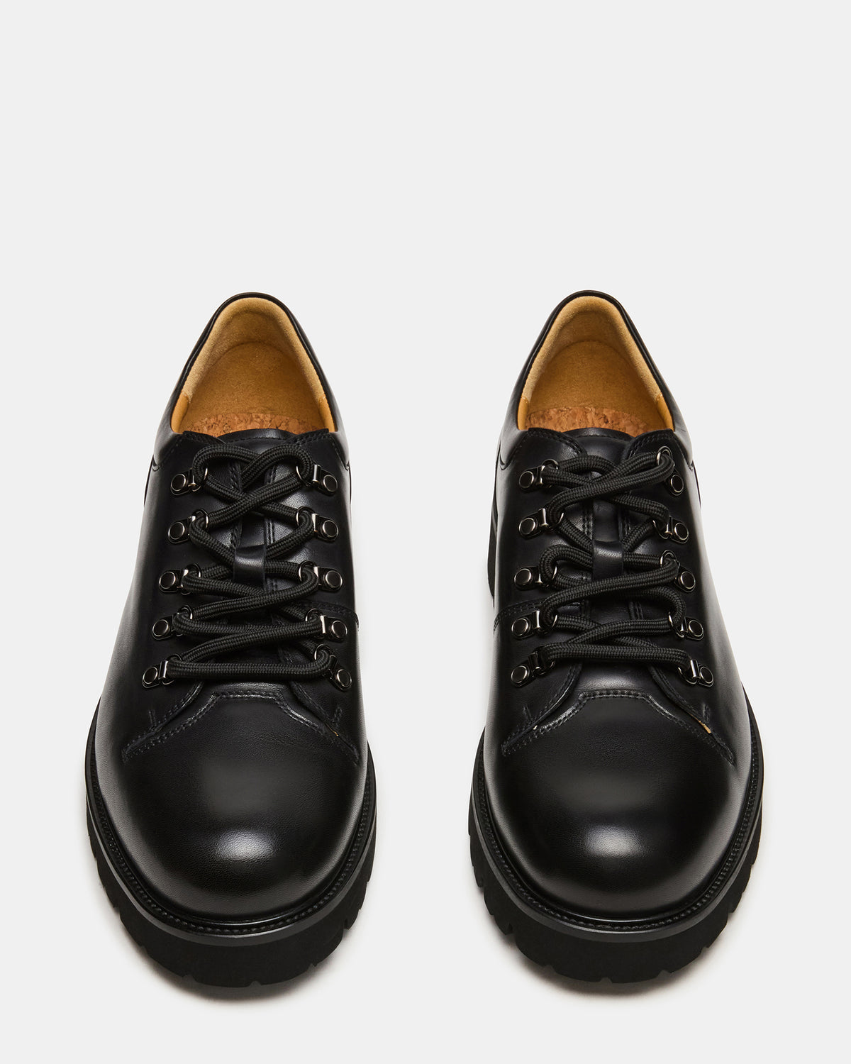 TURBO Black Leather Lace-Up Dress Shoe | Steve Madden Discount