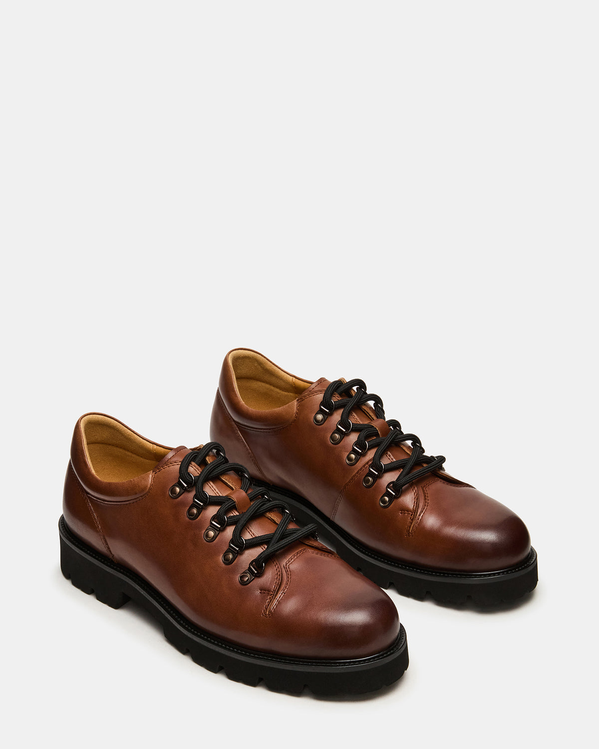 TURBO Dark Tan Lace-Up Dress Shoe | Steve Madden Classic