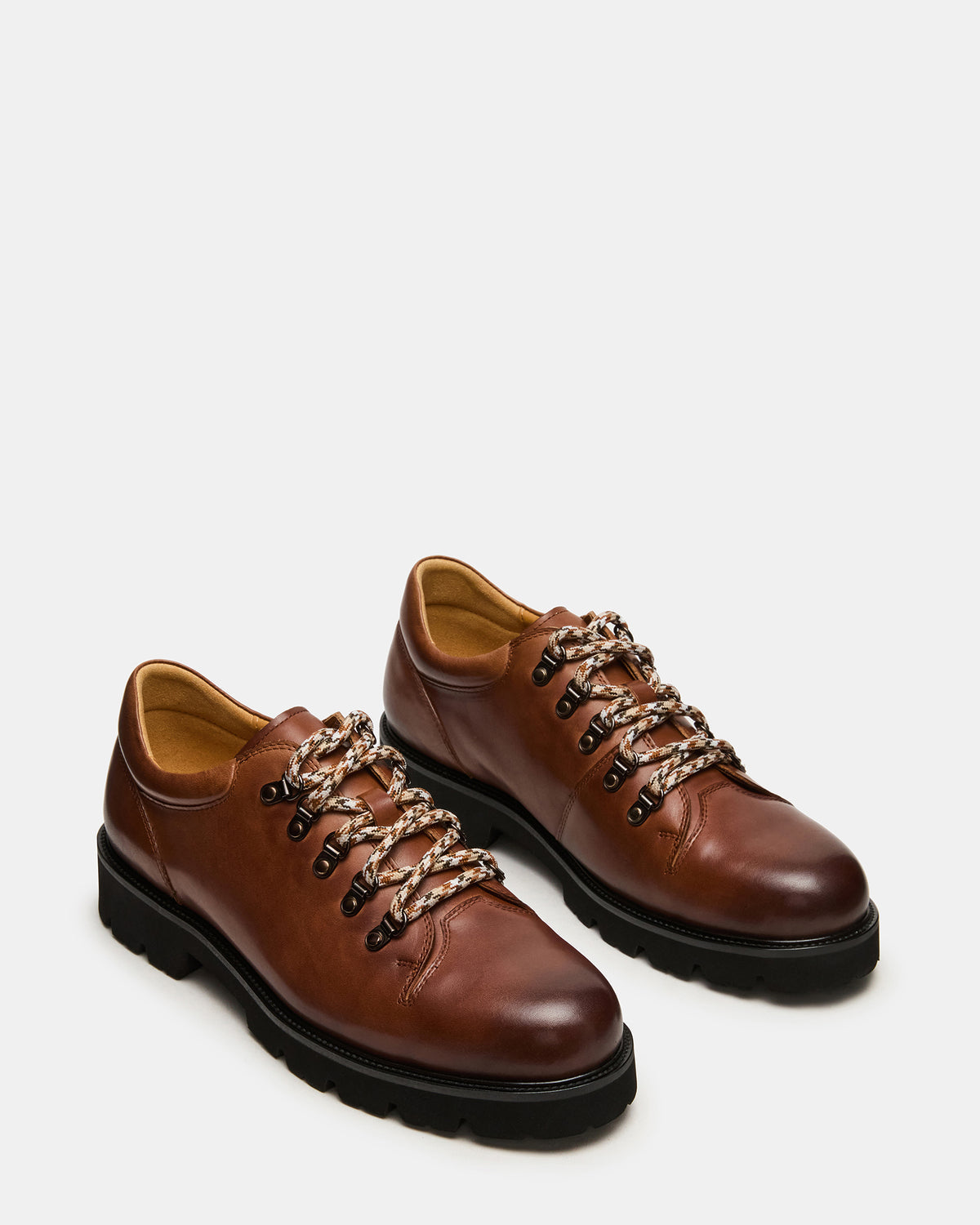 TURBO Dark Tan Lace-Up Dress Shoe | Steve Madden Classic