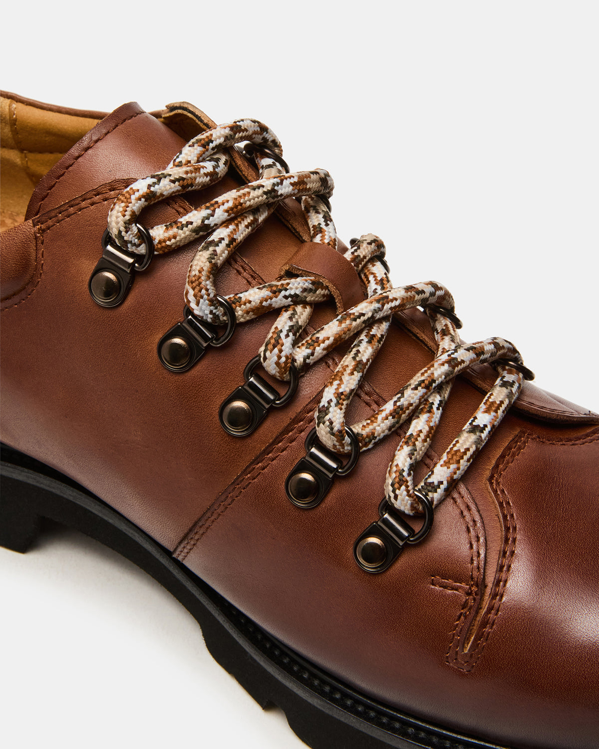TURBO Dark Tan Lace-Up Dress Shoe | Steve Madden Classic