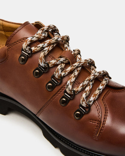 TURBO Dark Tan Lace-Up Dress Shoe | Steve Madden Classic