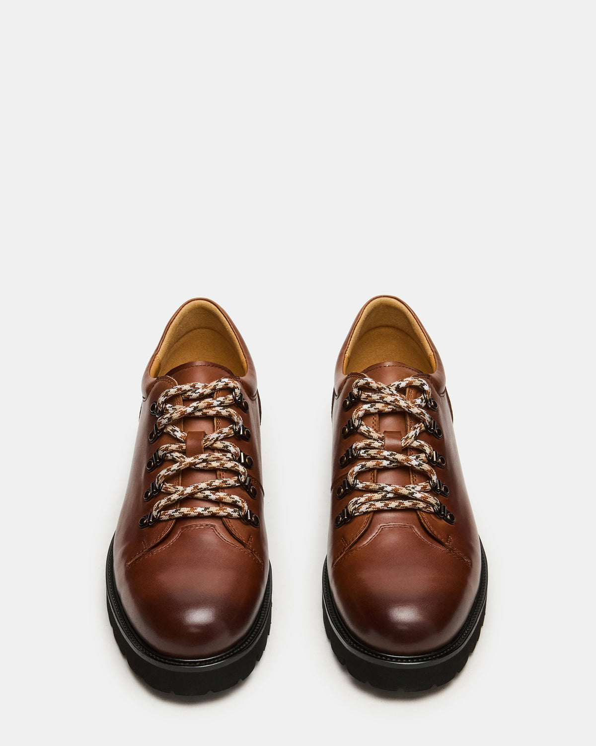TURBO Dark Tan Lace-Up Dress Shoe | Steve Madden Classic