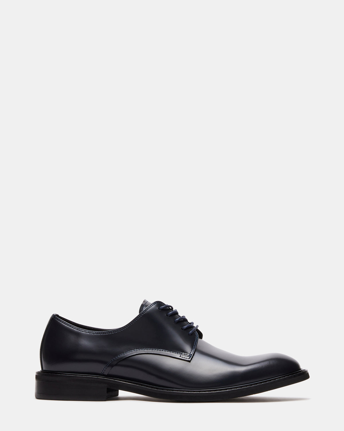 HADAR Navy Box Leather Lace-Up Oxford Dress Shoe | Men's Dress Shoes | Steve Madden Quality