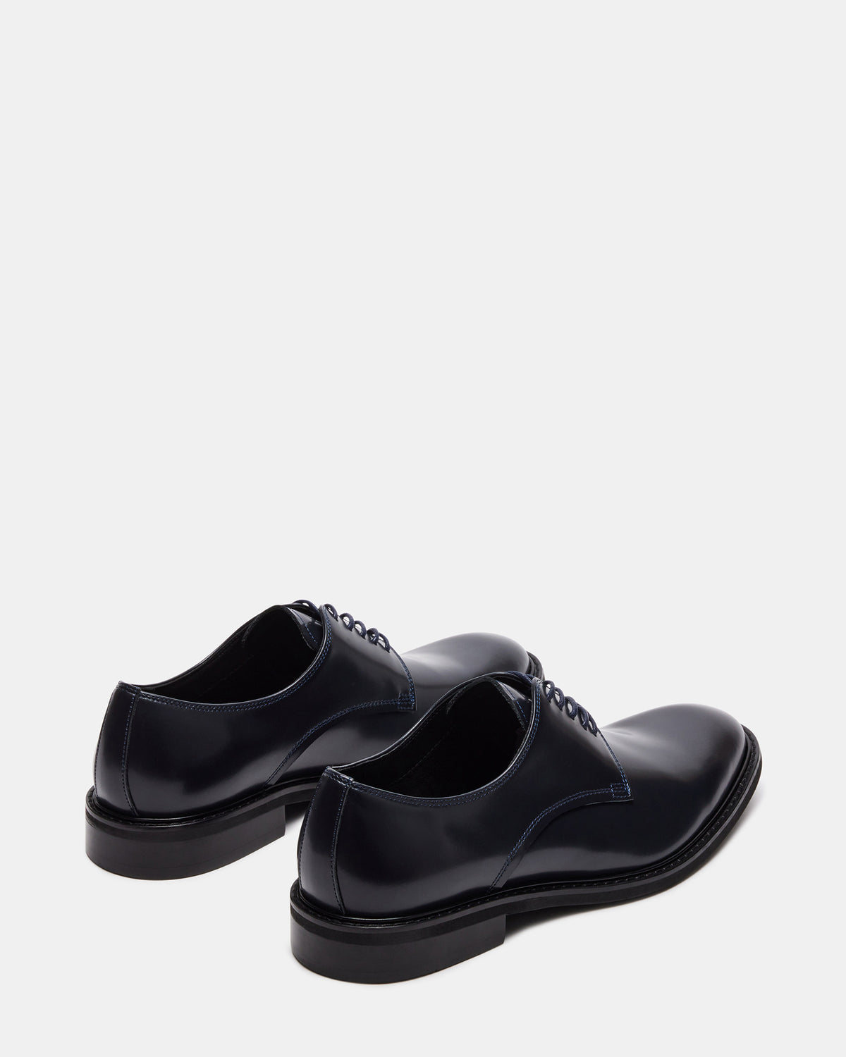 HADAR Navy Box Leather Lace-Up Oxford Dress Shoe | Men's Dress Shoes | Steve Madden Quality
