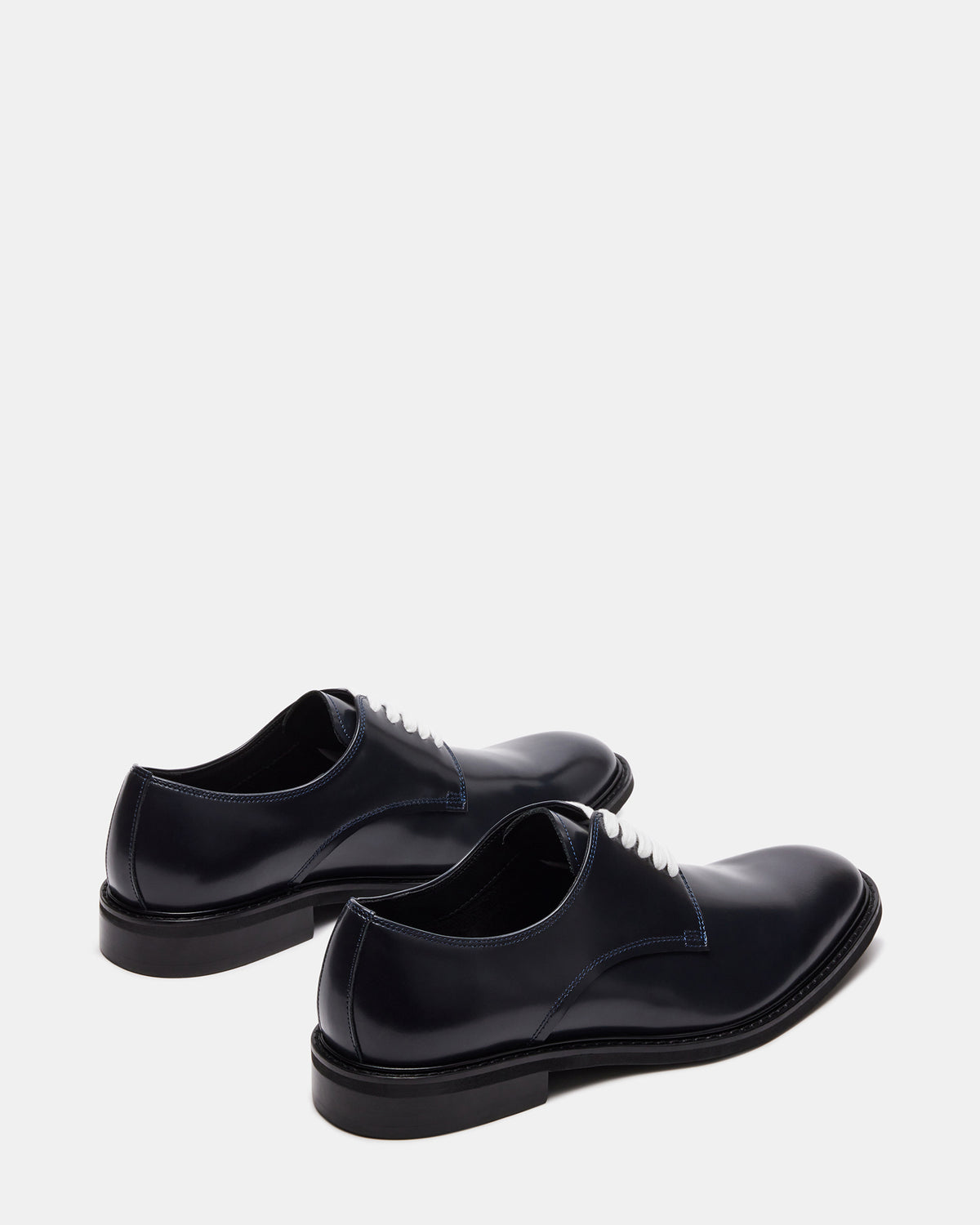 HADAR Navy Box Leather Lace-Up Oxford Dress Shoe | Men's Dress Shoes | Steve Madden Quality