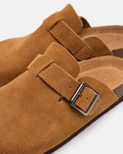 WILDERR Chestnut Suede Slip-On Men's Casual Clog | Steve Madden Best Seller