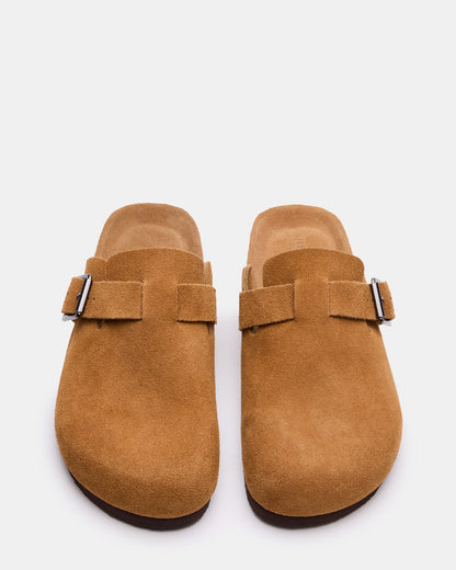 WILDERR Chestnut Suede Slip-On Men's Casual Clog | Steve Madden Best Seller