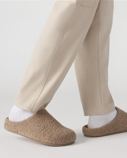 WENDELIN Taupe Faux Shearling Footbed Slip-On Men's Casual Clog | Steve Madden Best Seller