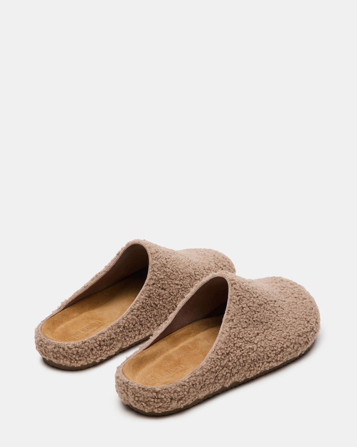 WENDELIN Taupe Faux Shearling Footbed Slip-On Men's Casual Clog | Steve Madden Best Seller
