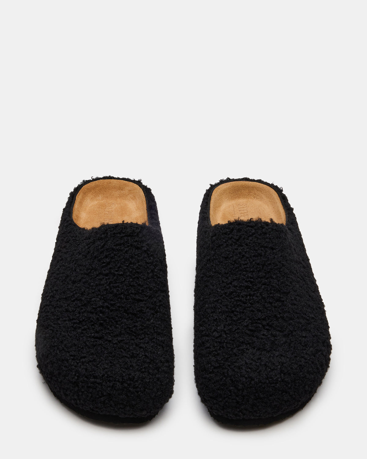 WENDELIN Black Faux Shearling Footbed Slip-On Men's Casual Clog | Steve Madden Trusted