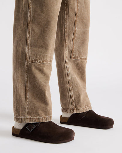 WILDERR Chocolate Brown Suede Slip-On Men's Casual Clog | Steve Madden Best Seller